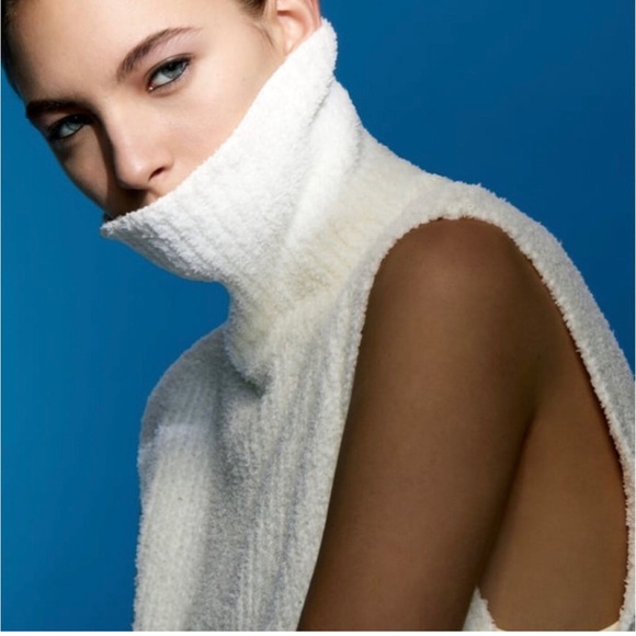 COPY - new with tags Zara Basic Rolled Trim Knit Sweater - Picture 1 of 7